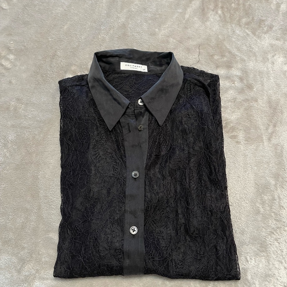 Equipment women oversized lace t shirt - Picture 10 of 13